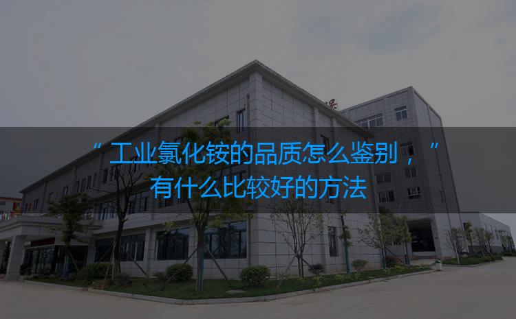工業(yè)氯化銨的品質怎么鑒別，有什么比較好的方法嗎？